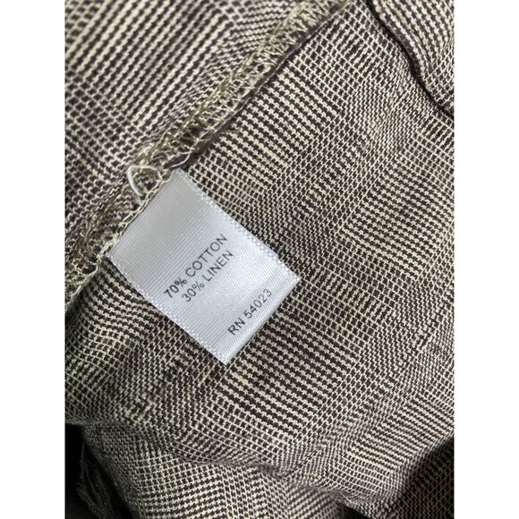 Banana Republic Linen Blend Plaid Bermuda Shorts Size 8 Brown Capsule Classic - Picture 4 of 16